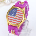 Hot sale multi color silicon watch wamen, cheap geneva quartz watch